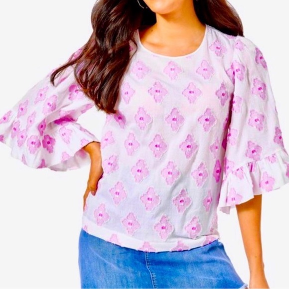 Floral Pink Women's Top - Picture 1 of 5